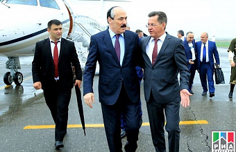 Governor of Astrakhan Region pays a working visit to Daghestan