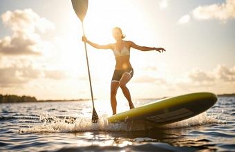 Sup-boarding gains popularity on Caspian coast of Dagestan
