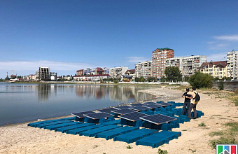 Floating solar-powered aeration station launched in Makhachkala
